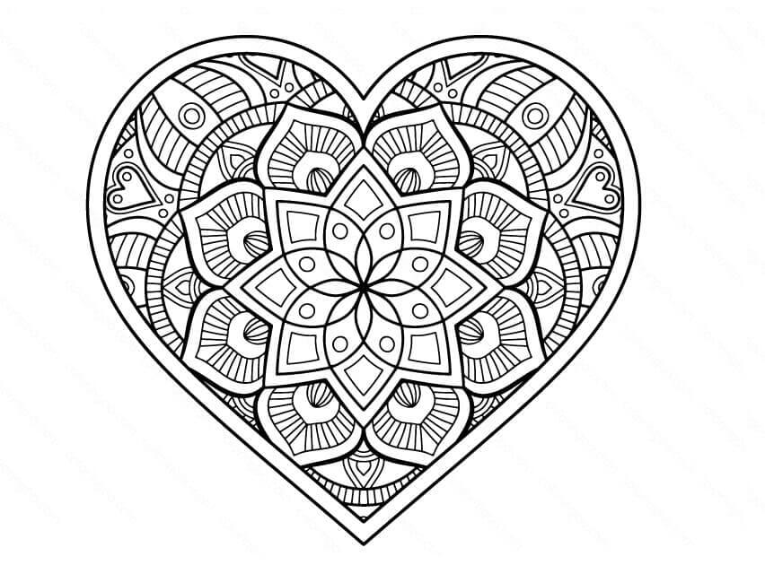 Mandalas Cœur 63